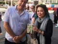 Giving a copy of Dreaming of Freedom to Prof Jake Lynch of the Department of Peace and conflict studies at the University of Sydney.jpg
