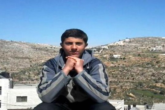 Hamza Hameed, 16, is currently the youngest Palestinian held in administrative detention. (photo: Silwad’s Facebook group)