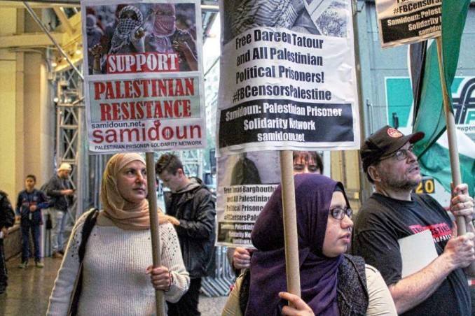 Sept. 30 protest at Facebook’s New York office.