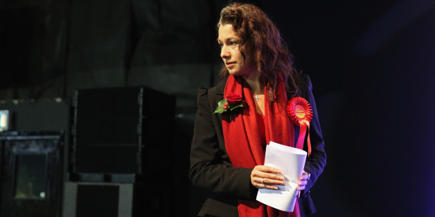 ROTHERHAM, ENGLAND - NOVEMBER 30:  Labour's newly elected Member of Parliament Sarah Champion walks on to the stage to be declared the winner of the Rotherham by-election on November 30, 2012 in Rotherham, England. UKIP candidate Jane Collins finished second. The by-election was called after former MP Denis McShane wrongly claimed expenses and stepped down from his parliamentary seat earlier this month  (Photo by Christopher Furlong/Getty Images)