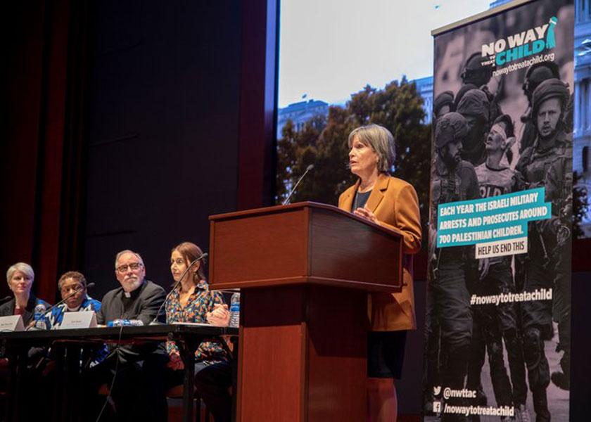 Rep. Betty McCollum (r) joins Christian leaders in condemning Israel’s treatment of Palestinian children. (PHOTO COURTESY OFFICE OF REP. BETTY MCCOLLUM)